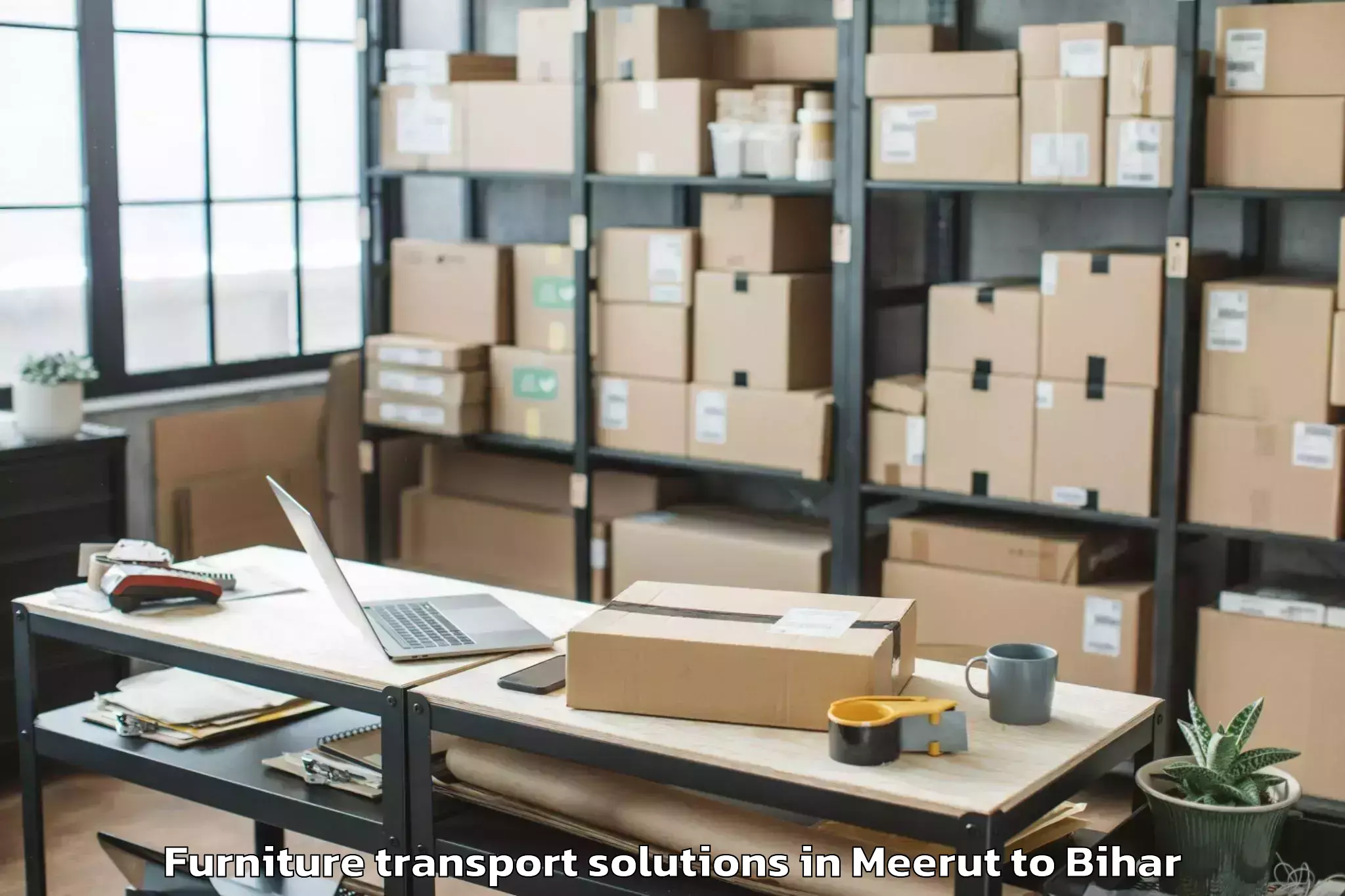 Discover Meerut to Rajaun Furniture Transport Solutions